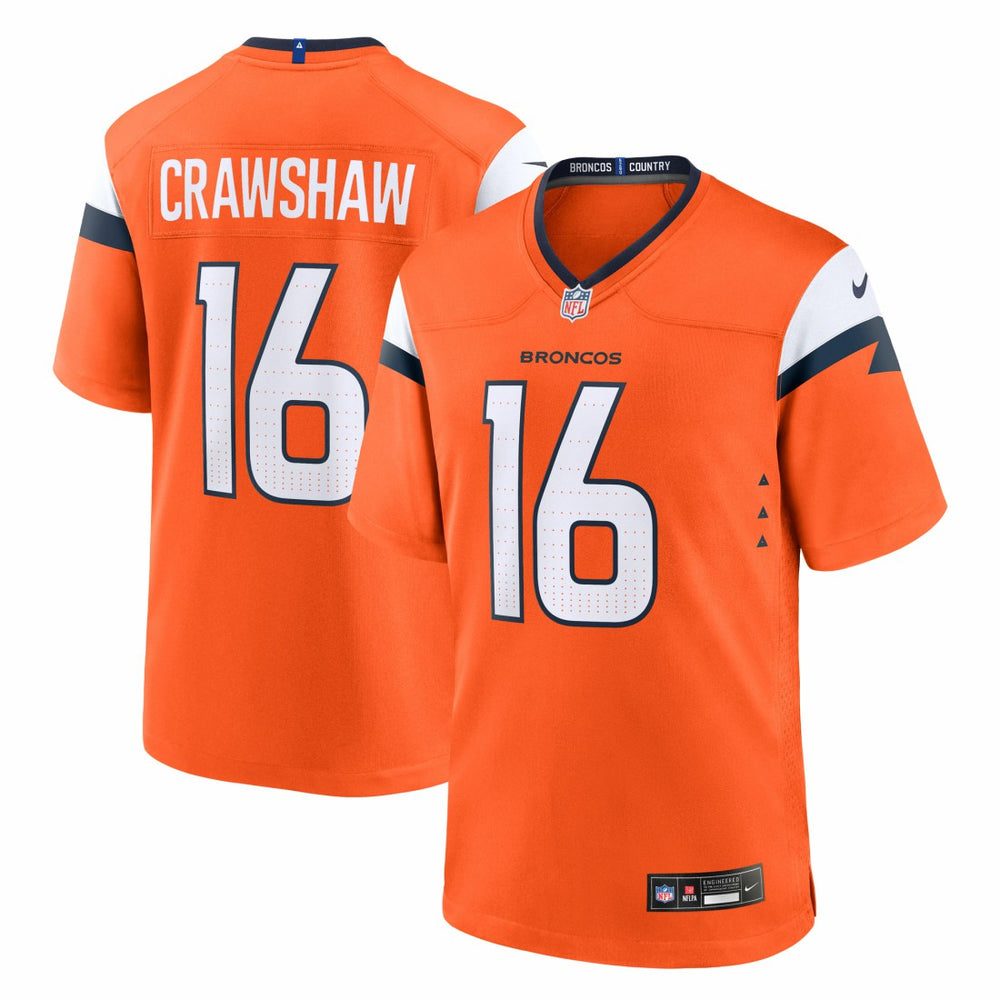 Denver Broncos Nike Jeremy Crawshaw Team Game Jersey