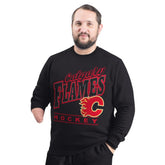 Calgary Flames G-III Sports by Carl Banks Adaptive Headliner Fleece Sweatshirt On Sale
