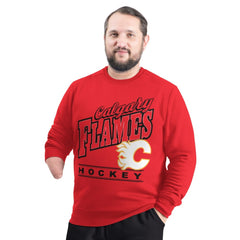Calgary Flames G-III Sports by Carl Banks Adaptive Headliner Fleece Sweatshirt Outlet