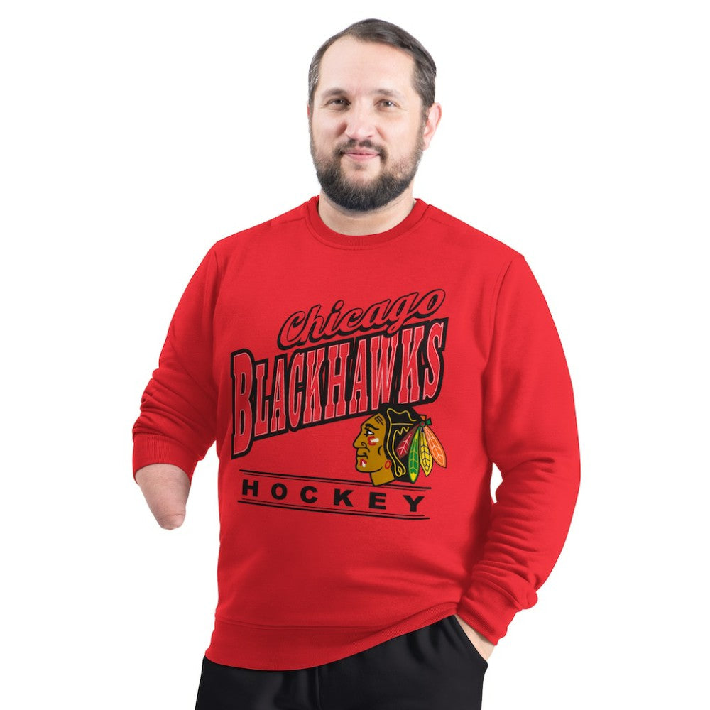 Chicago Blackhawks G-III Sports by Carl Banks Adaptive Headliner Fleece Sweatshirt On Sale