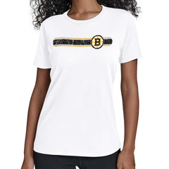 Boston Bruins Starter Women's Team Stripe T-Shirt On Sale