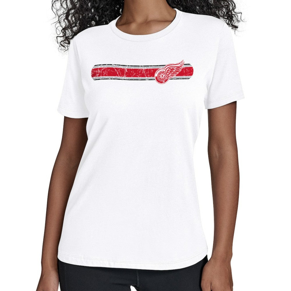 Detroit Red Wings Starter Women's Team Stripe T-Shirt Online