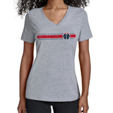 Washington Wizards Starter Women's Team Stripe V-Neck T-Shirt On Sale