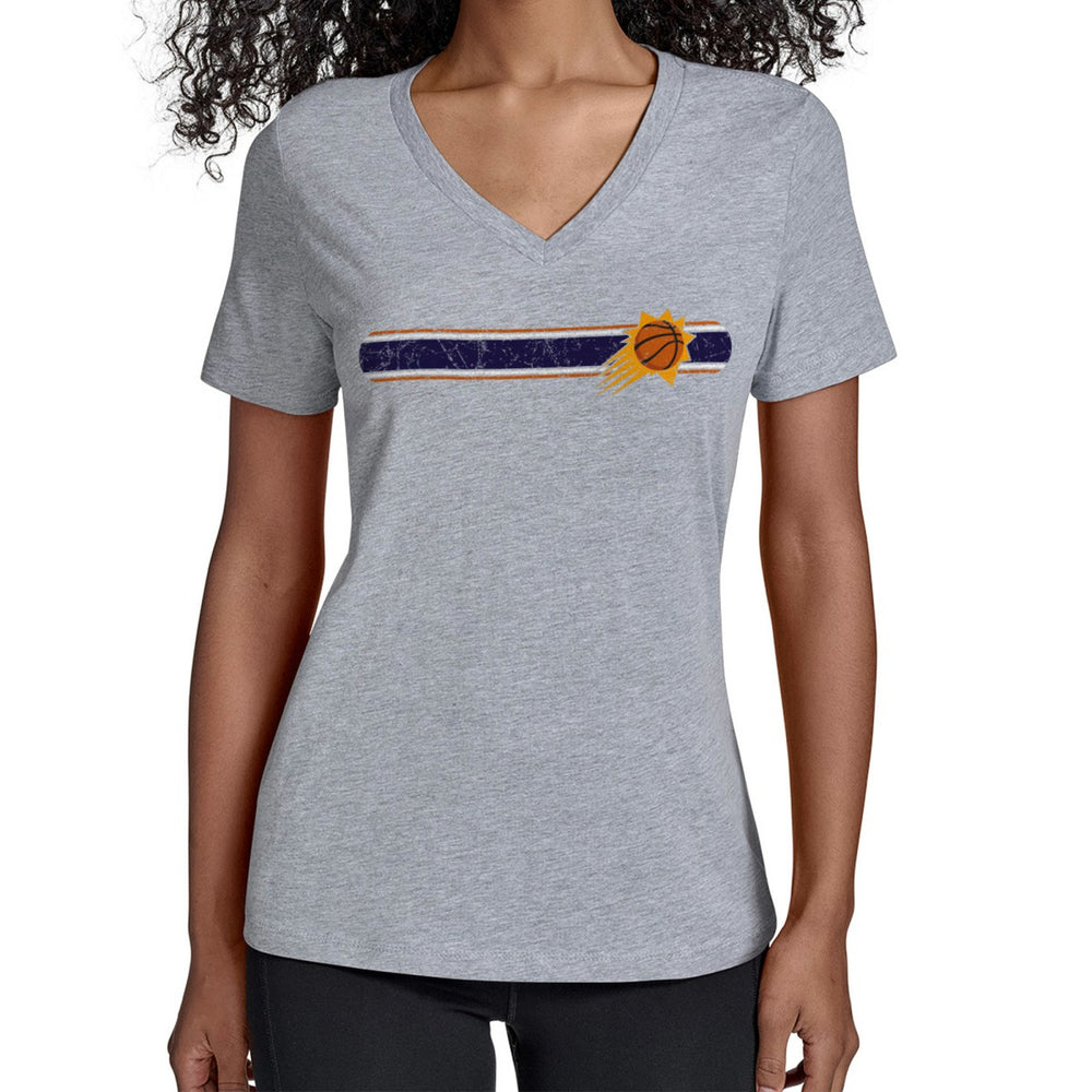 Phoenix Suns Starter Women's Team Stripe V-Neck T-Shirt Online