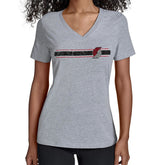 Portland Trail Blazers Starter Women's Team Stripe V-Neck T-Shirt Outlet