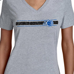 Orlando Magic Starter Women's Team Stripe V-Neck T-Shirt New