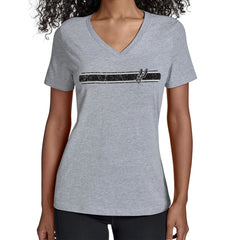 San Antonio Spurs Starter Women's Team Stripe V-Neck T-Shirt On Sale
