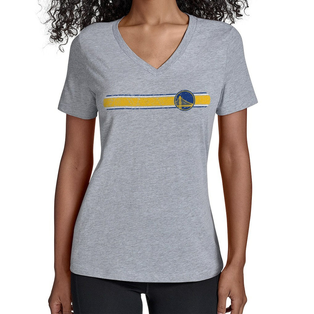 Golden State Warriors Starter Women's Team Stripe V-Neck T-Shirt sale Outlet