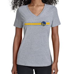 Golden State Warriors Starter Women's Team Stripe V-Neck T-Shirt sale Outlet