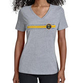 Denver Nuggets Starter Women's Team Stripe V-Neck T-Shirt sale Outlet