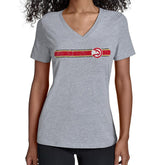 Atlanta Hawks Starter Women's Team Stripe V-Neck T-Shirt Discount