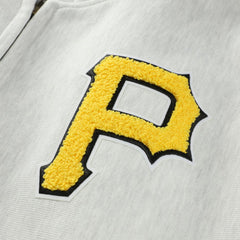 Pittsburgh Pirates Champion Reverse Weave Chenille Full-Zip Hoodie | MLB New