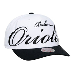 Baltimore Orioles Mitchell & Ness Unisex XL Script Pro Crown Snapback Hat | MLB Outlet