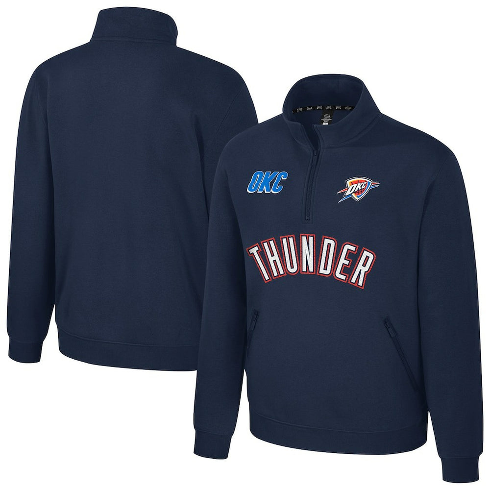 Oklahoma City Thunder Stadium Essentials Unisex First Team Trainer Quarter-Zip Pullover New