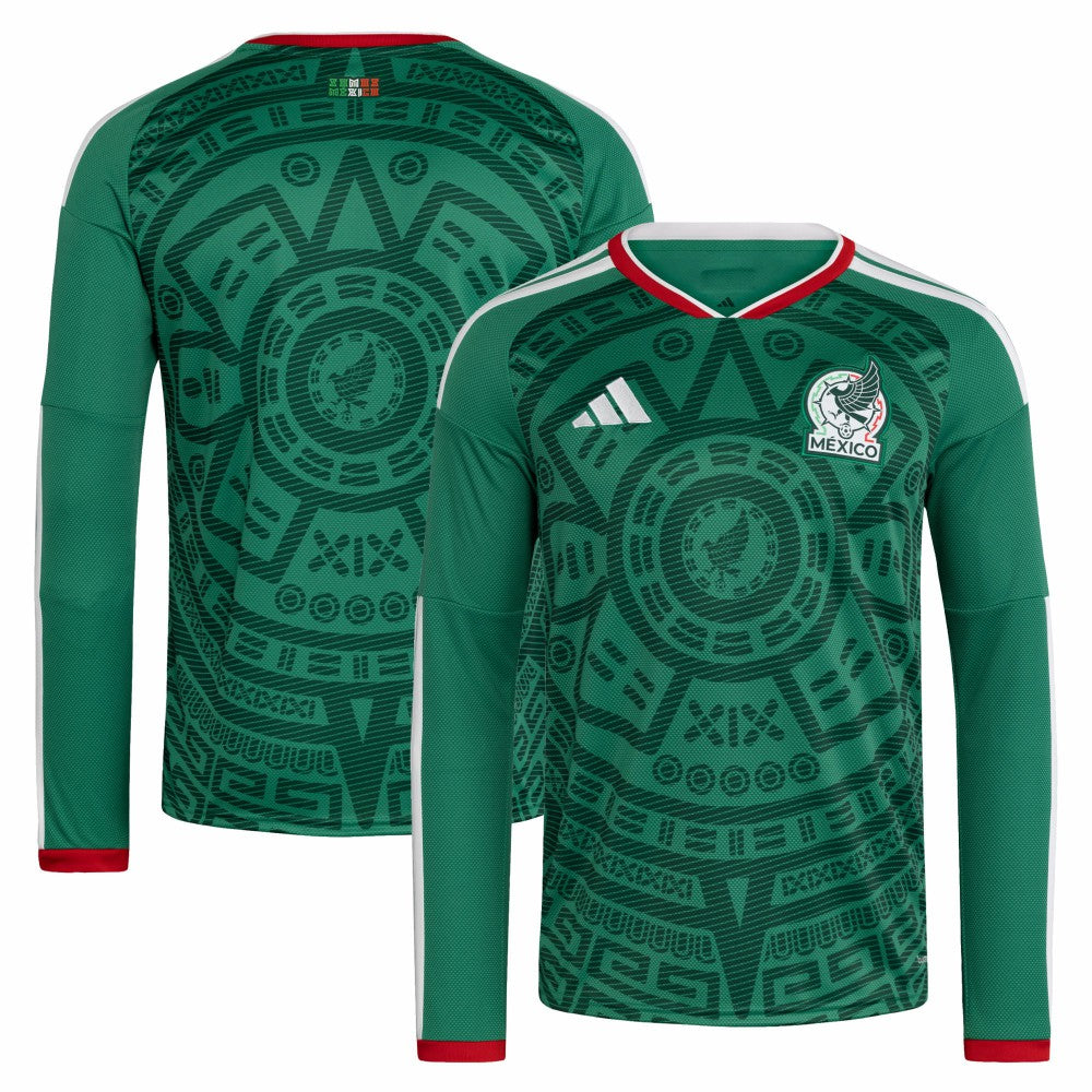 Mexico National Team FIFA x World Cup 2026 Home Replica Long Sleeve Jersey Green - Adidas