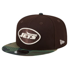New York Jets Adult Burnt Wood Camo 9FIFTY Snapback Hat