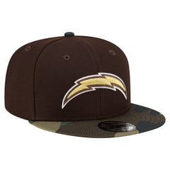 Los Angeles Chargers Adult Burnt Wood Camo 9FIFTY Snapback Hat