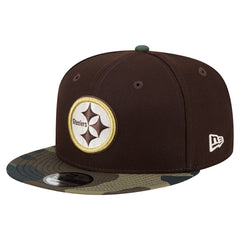 Pittsburgh Steelers Adult Burnt Wood Camo 9FIFTY Snapback Hat
