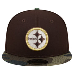 Pittsburgh Steelers Adult Burnt Wood Camo 9FIFTY Snapback Hat