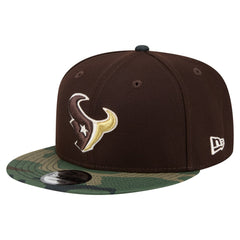 Houston Texans Adult Burnt Wood Camo 9FIFTY Snapback Hat
