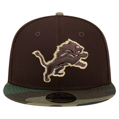 Detroit Lions Adult Burnt Wood Camo 9FIFTY Snapback Hat