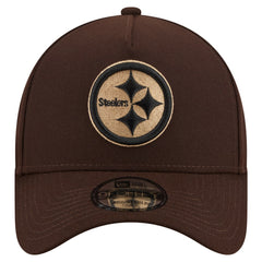 Pittsburgh Steelers New Era Burnt Wood A-Frame 9FORTY Adjustable Hat