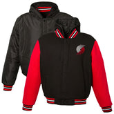 Portland Trail Blazers JH Design Youth Reversible Fleece Full-Zip Varsity Hoodie Discount
