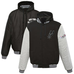 San Antonio Spurs JH Design 2014 NBA Finals Fleece Full-Zip Varsity Jacket Online