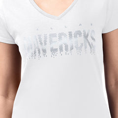 Dallas Mavericks G-III 4Her by Carl Banks Women's Super-Slim-Fit Metallic Drop Lightweight V-Neck T-Shirt sale Online