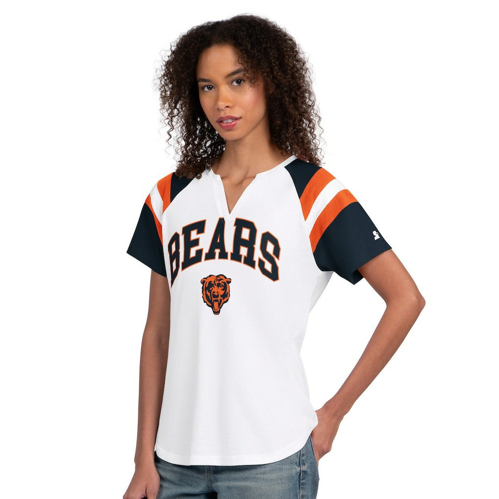 Chicago Bears Starter Women's Game On Raglan Notch Neck T-Shirt