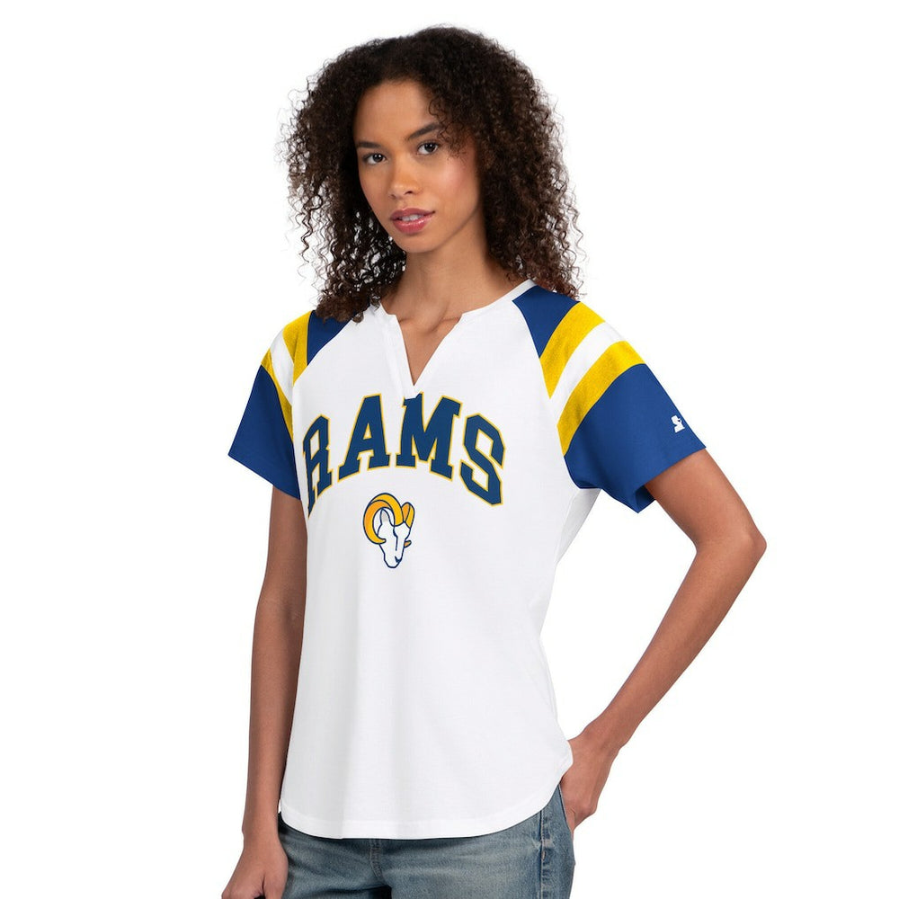 Los Angeles Rams Starter Women's Game On Notch Neck T-Shirt