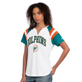 Miami Dolphins Starter Women's Game On Notch Neck T-Shirt