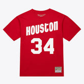 Hakeem Olajuwon Houston Rockets Unisex Hardwood Classics Name & Number T-Shirt sale Discount