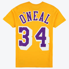 Shaquille O'Neal Los Angeles Lakers Unisex Hardwood Classics Name & Number T-Shirt On Sale
