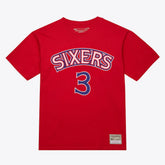 Allen Iverson Philadelphia 76ers Unisex Hardwood Classics Name & Number T-Shirt On Sale