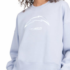 Los Angeles Chargers Starter Women's Travel Pastels Boxy Fleece Sweatshirt