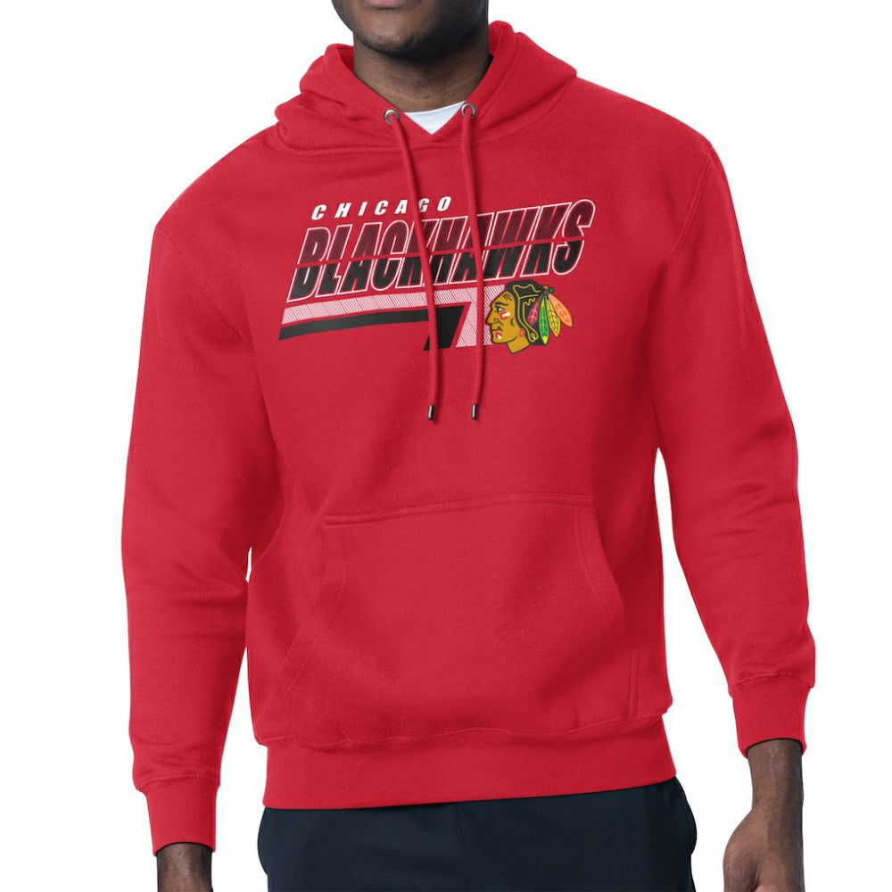 Chicago Blackhawks Starter Logo Push Fleece Hoodie Discount