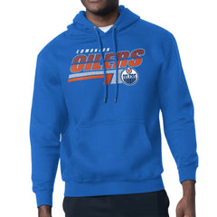 Edmonton Oilers Starter Logo Push Fleece Hoodie Outlet