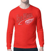 Detroit Red Wings Starter Modern Tailsweep Long Sleeve T-Shirt On Sale