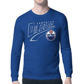Edmonton Oilers Starter Modern Tailsweep Long Sleeve T-Shirt On Sale