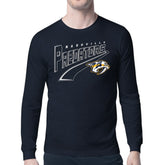 Nashville Predators Starter Modern Tailsweep Long Sleeve T-Shirt Outlet