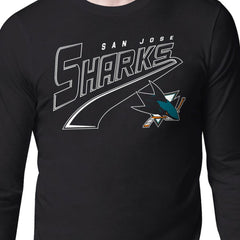 San Jose Sharks Starter Modern Tailsweep Long Sleeve T-Shirt Discount
