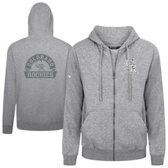 Colorado Rockies Levelwear Podium Chenille Logo Full-Zip Hoodie | MLB Discount