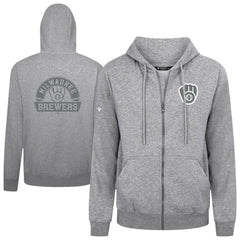 Milwaukee Brewers Levelwear Podium Banner Arch Full-Zip Hoodie | MLB New