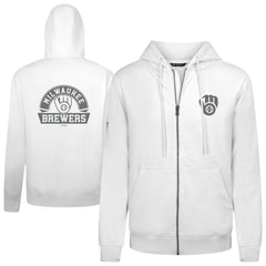 Milwaukee Brewers Levelwear Podium Banner Arch Full-Zip Hoodie | MLB Outlet