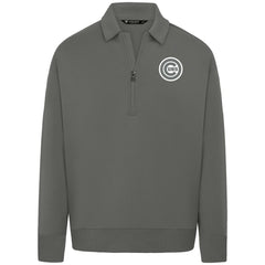 Chicago Cubs Levelwear Luxe Signature Quarter-Zip Chenille Logo Tri-Blend Sweatshirt | MLB Outlet