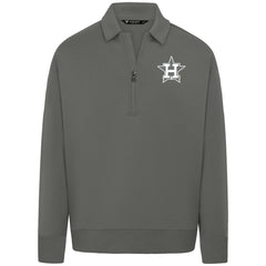 Houston Astros Levelwear Luxe Signature Quarter-Zip Chenille Logo Tri-Blend Sweatshirt | MLB Outlet