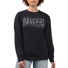 New York Rangers G-III 4Her by Carl Banks Women's Metallic Drop Printed Fleece Sweatshirt Outlet