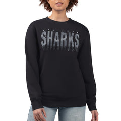 San Jose Sharks G-III 4Her by Carl Banks Women's Metallic Drop Printed Fleece Sweatshirt Sale