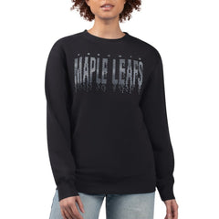 Toronto Maple Leafs G-III 4Her by Carl Banks Women's Metallic Drop Printed Fleece Sweatshirt For Sale